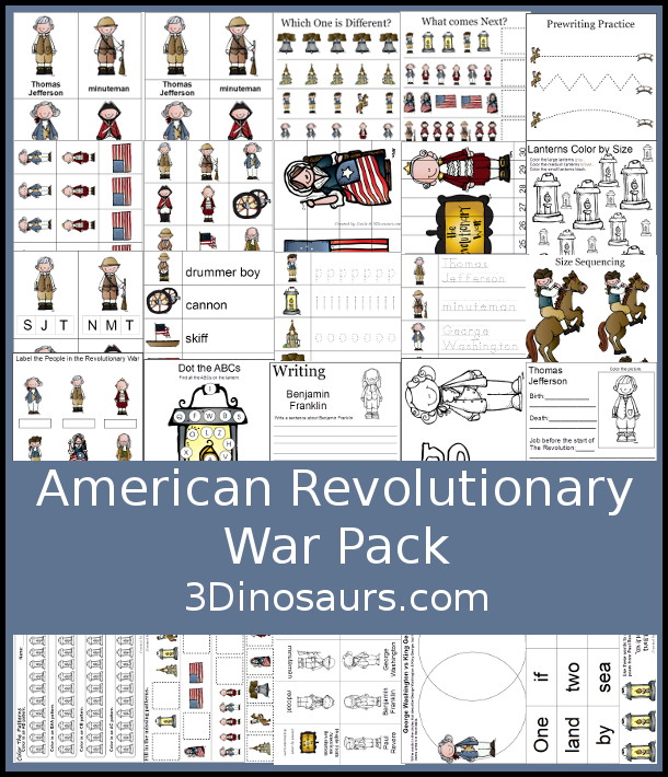 Free American Revolutionary War Pack - 3Dinosaurs.com