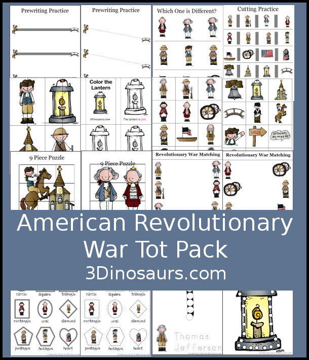 Free American Revolutionary War Pack - 3Dinosaurs.com