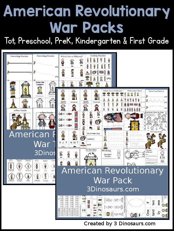 Free American Revolutionary War Pack - 3Dinosaurs.com