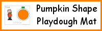 Pumpkin Shape Playdough Mats