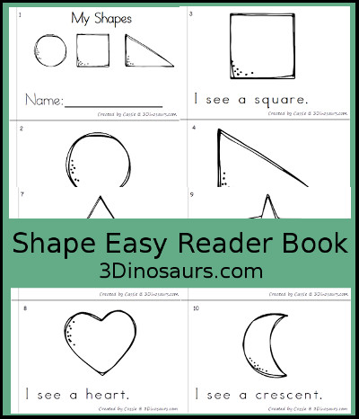 3 Dinosaurs - Shape Easy Reader Book
