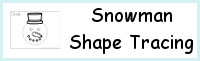 Snowman Shape Tracing Printable