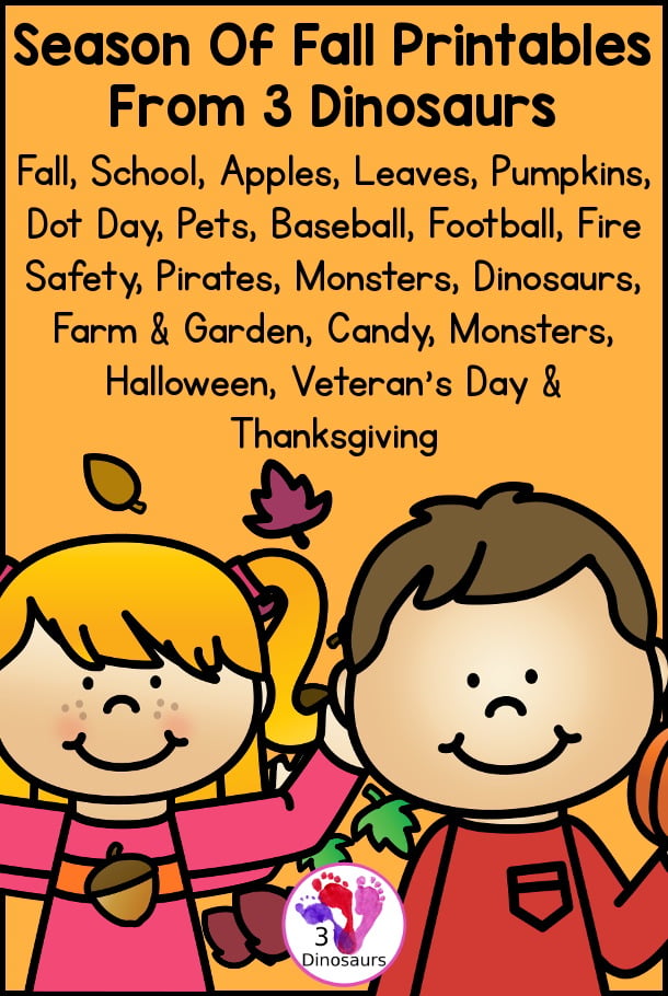 Season of Fall Activities & Themes - 3Dinosaurs.com