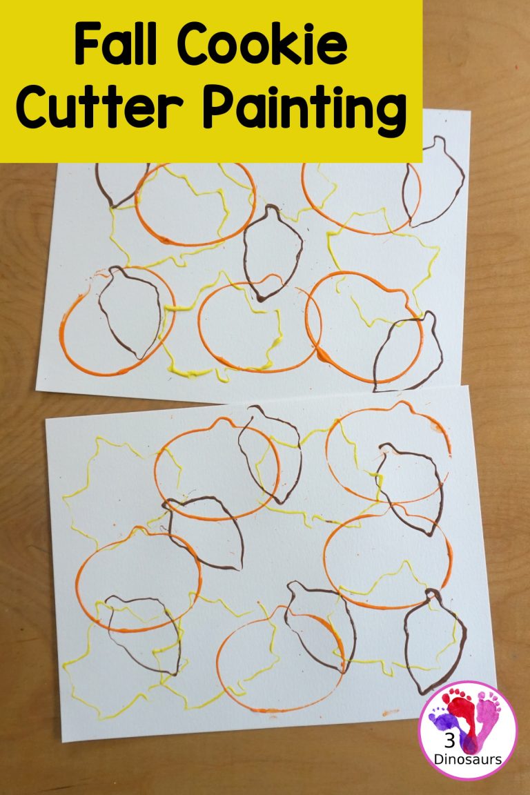 Fall Stamp Painting With Cookie Cutters