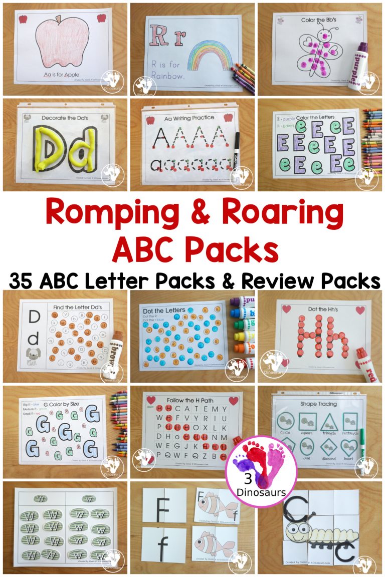 Romping & Roaring ABC Packs: 35 Alphabet Letter Packs