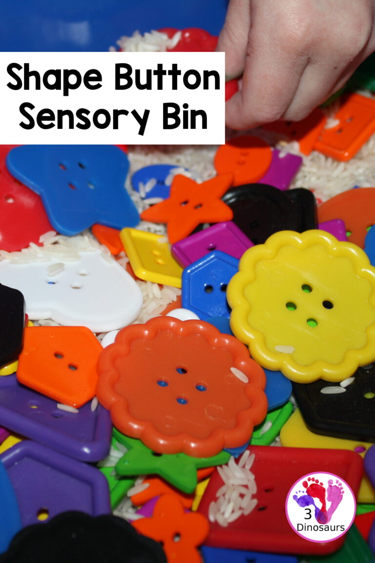 Shape Button Sensory Bin