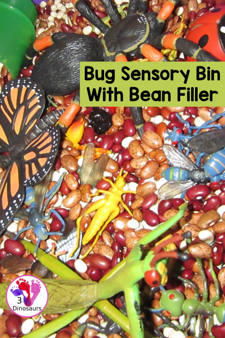 Bug Sensory Bin with Bean Filler