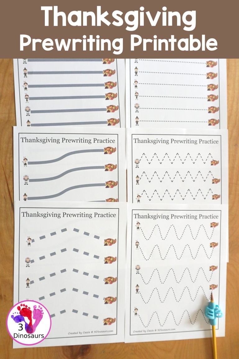Free Thanksgiving Prewriting Printables