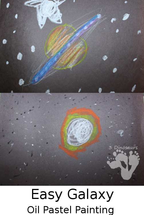 Easy Galaxy Oil Pastel Painting