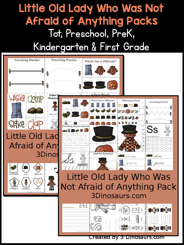 Free Little Old Lady Who Was Not Afraid of Anything Pack