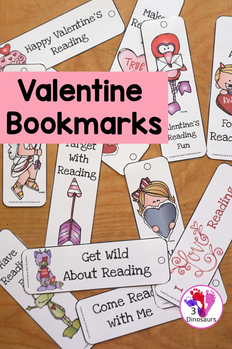 Free Valentines Bookmark Printables