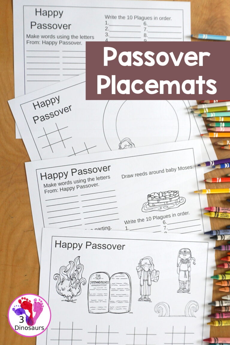 Free Passover Placemat Printables