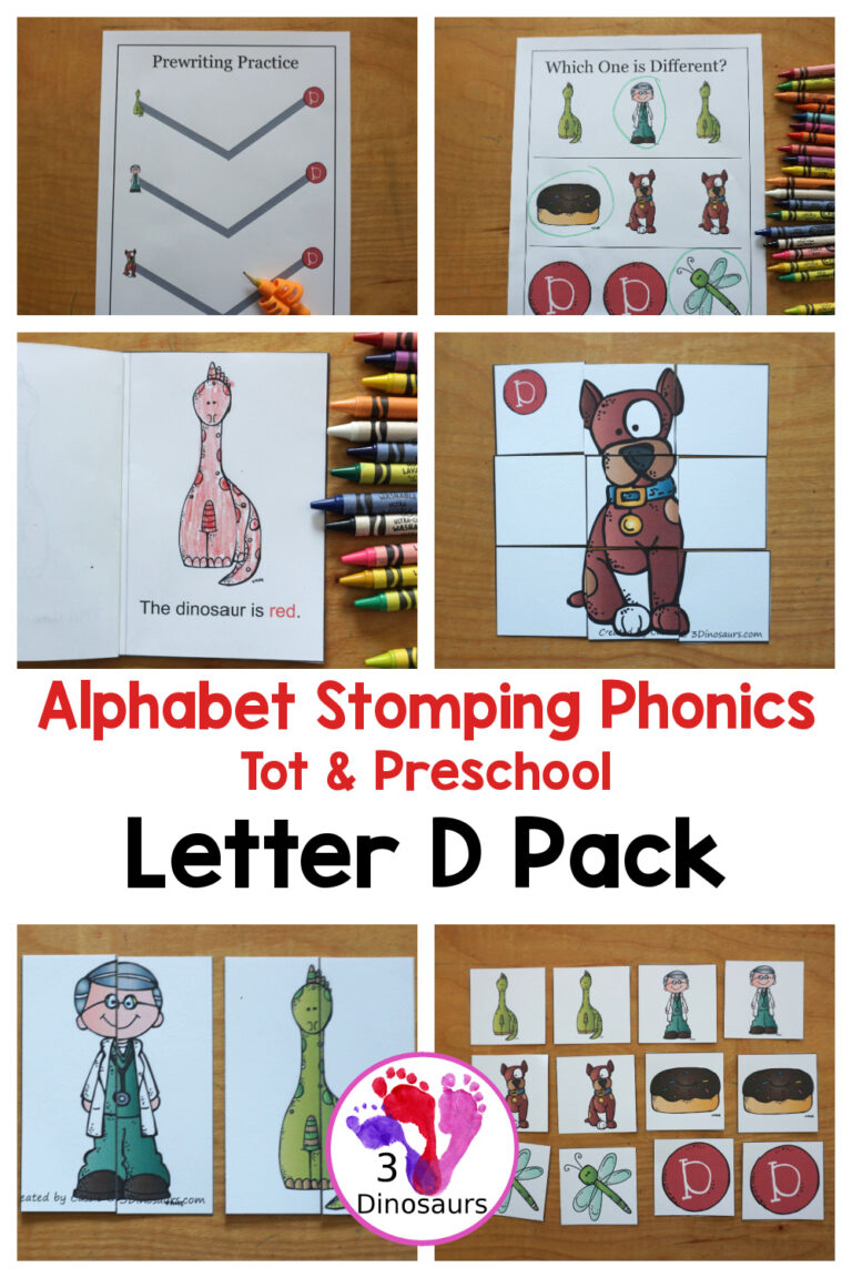 Free Alphabet Stomping Phonics D Tot-Preschool Pack