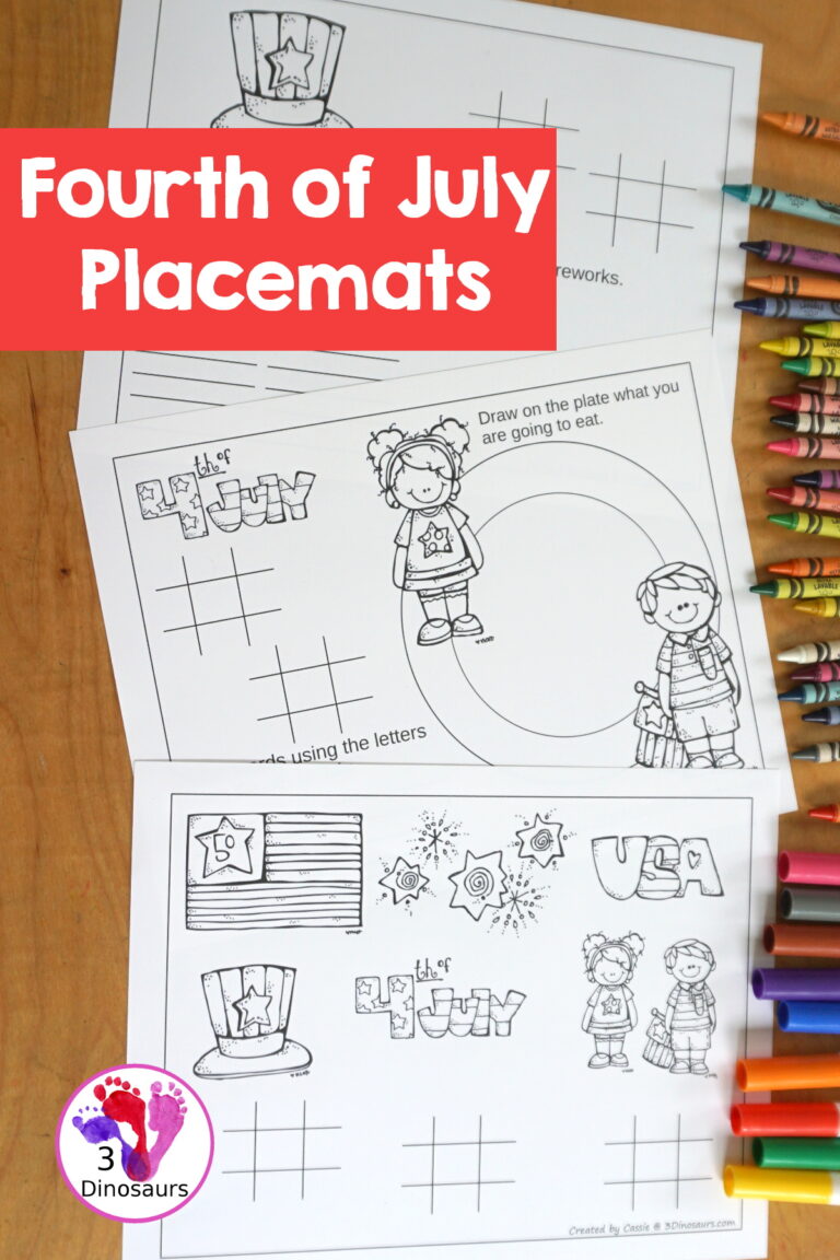 Free 4th of July Placemat Printables