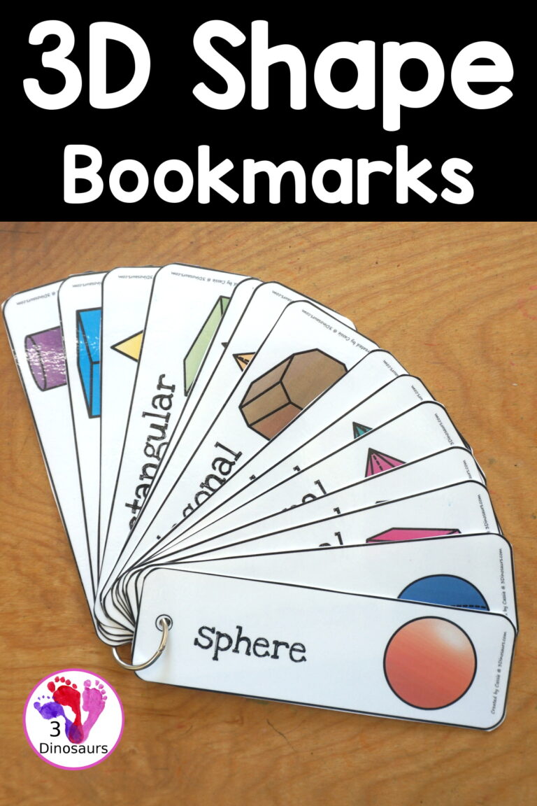Free 3D Shape Bookmark Printables