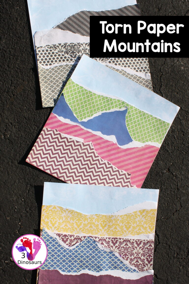 Torn Paper Mountain Craft For Kids