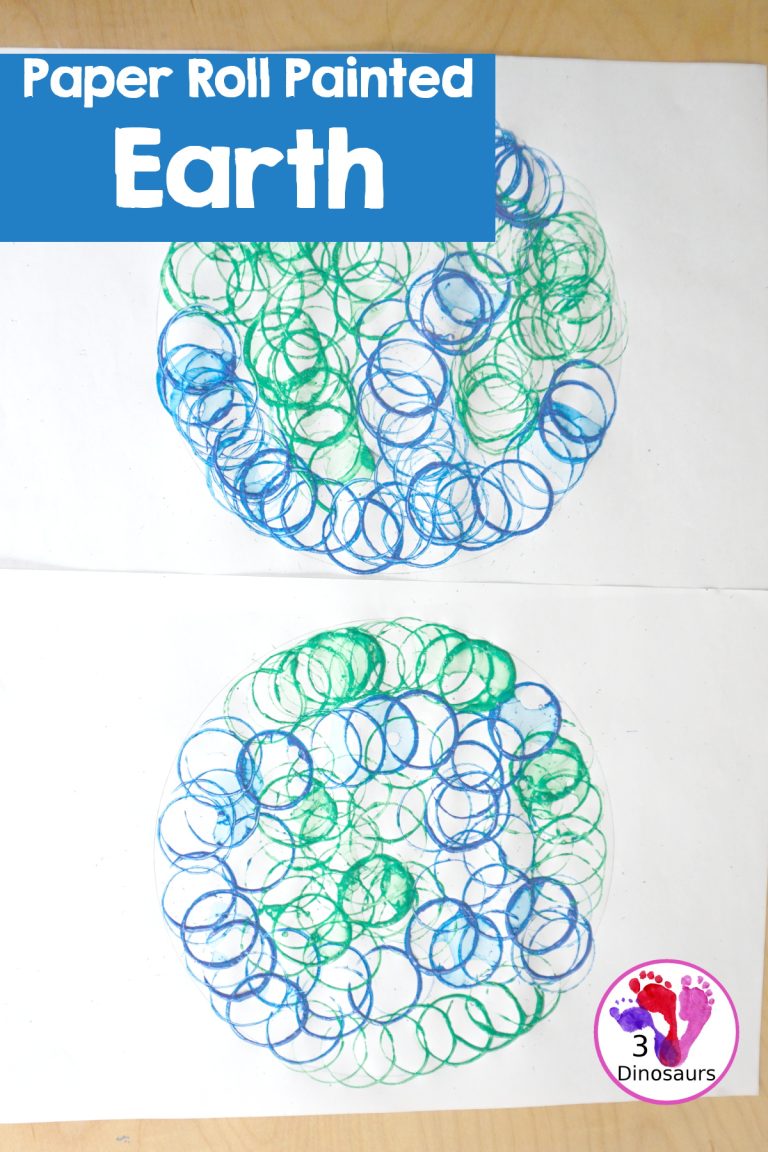 Paper Roll Painted Earth for Earth Day