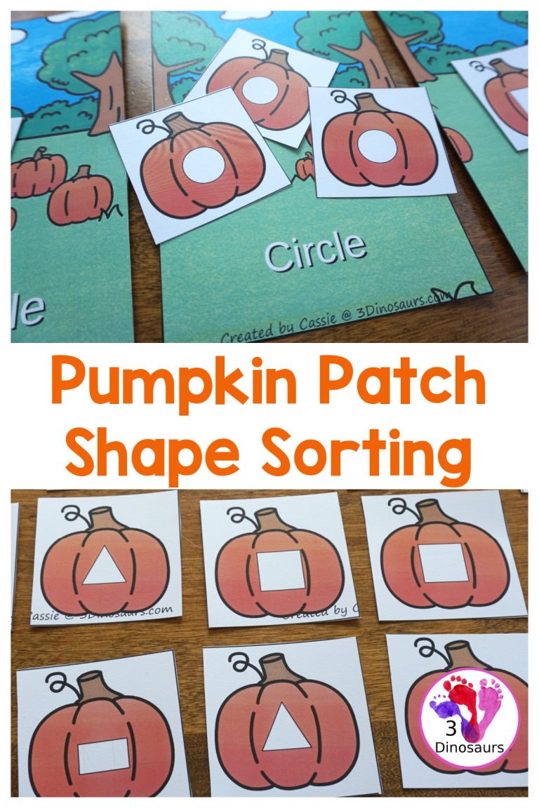 Fun Hands-On Pumpkin Shape Sorting Printable {FREE}