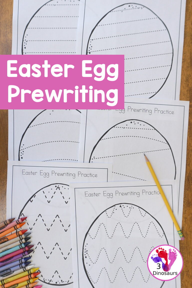Free Easter Egg Prewriting Printable