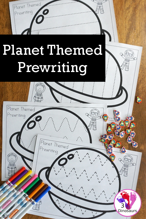 Free Planet Themed Prewriting Activity