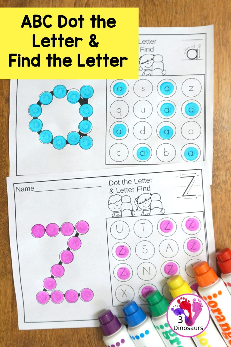 ABC Dot the Letter & Find the Letter Printable