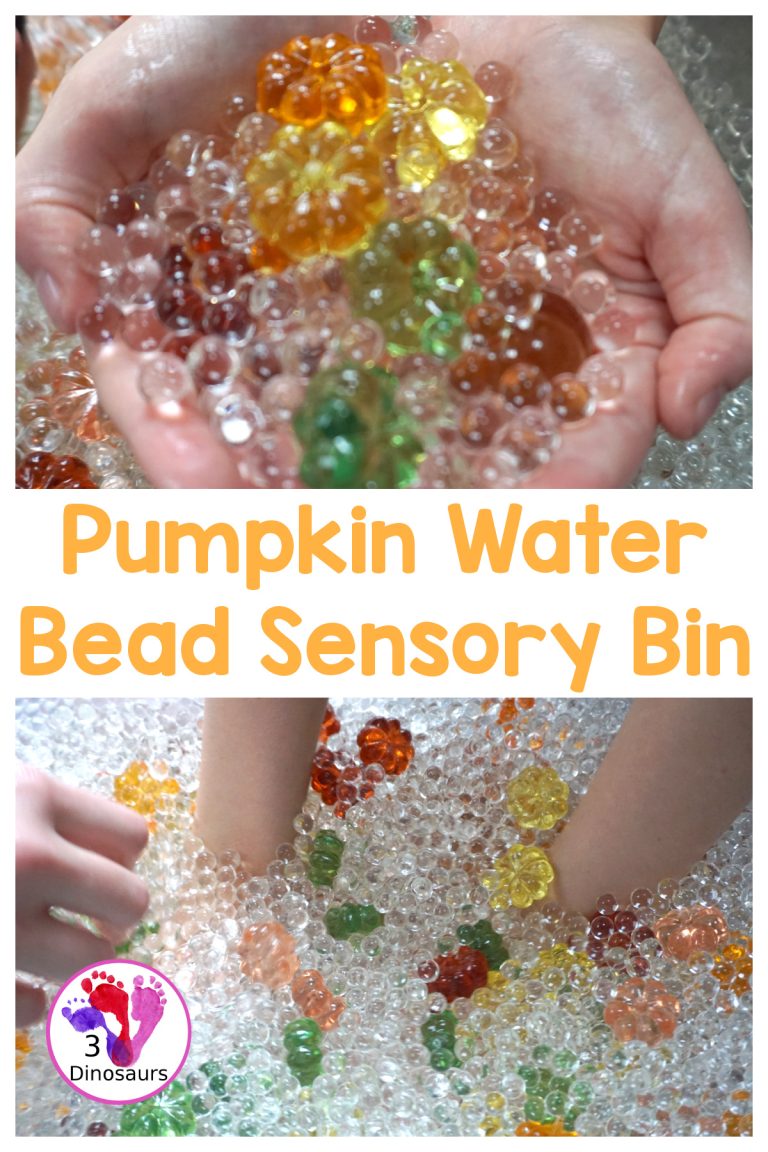 Pumpkin Water Bead Sensory Bin
