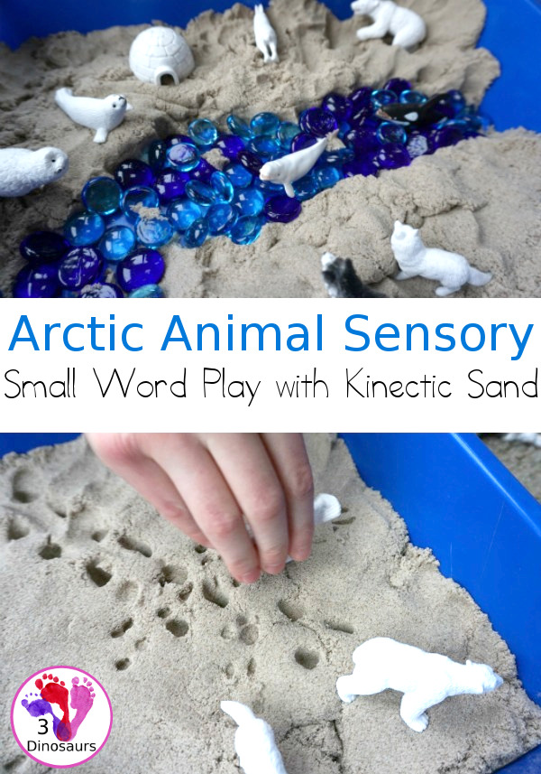 Kinetic Sand Arctic Animals Sensory Bin