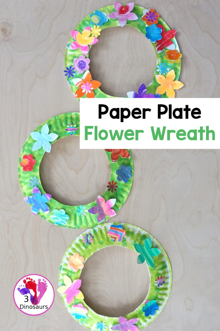 Flower Paper Plate Wreath: Oil Pastels