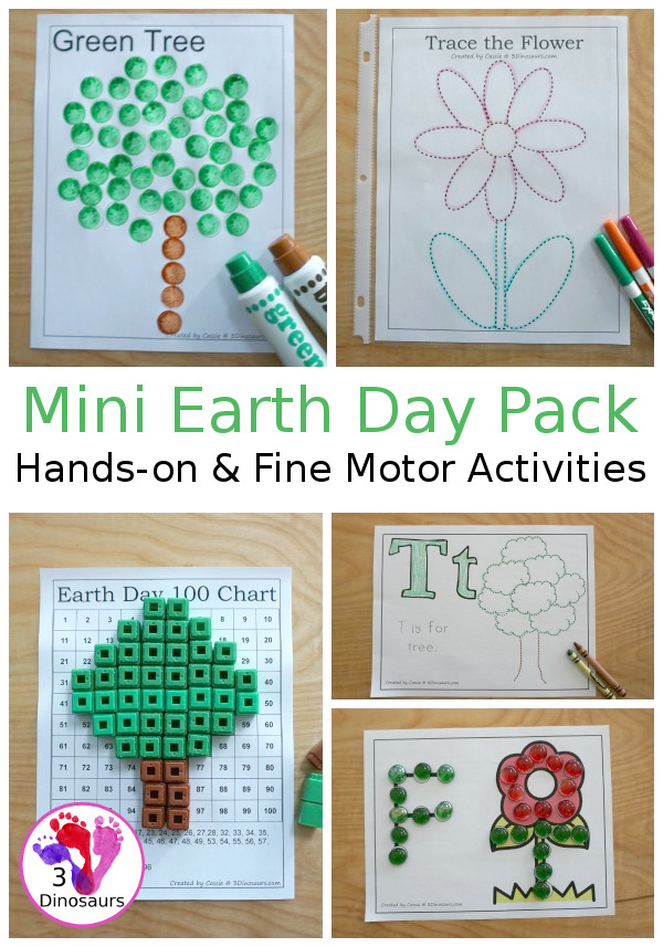 Free Mini Earth Day Pack: Hands-On & Fine Motor
