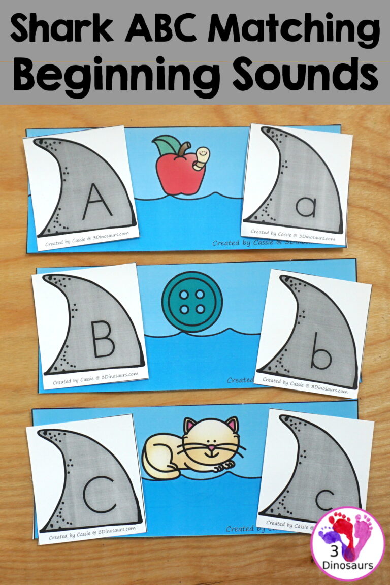 Hands-On Free Shark ABC Matching Printable