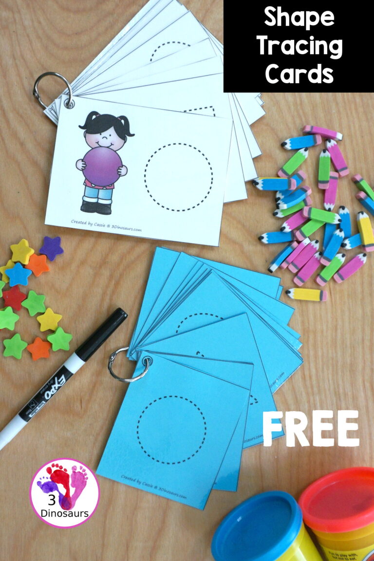 Free 2D Shape Tracing Card Printables