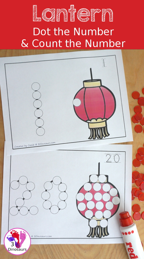 Chinese New Year Dot the Number & Count: Lantern