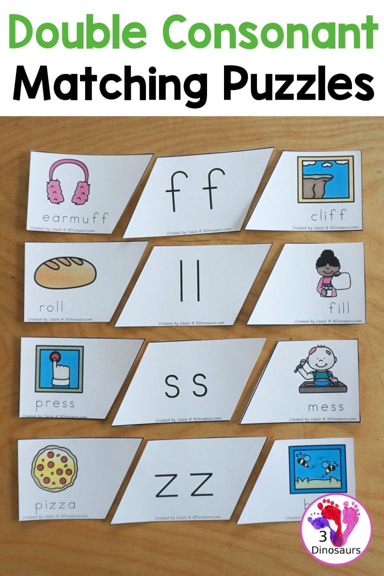 Free Double Consonant Puzzle Printable
