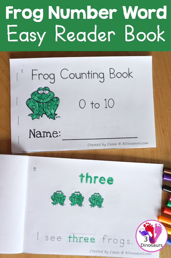 Free Frog Number Word Counting 0 to 10 Book Printable