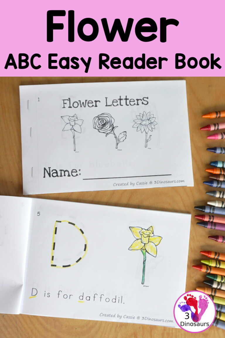 Free Flower ABC Easy Reader Book Printable