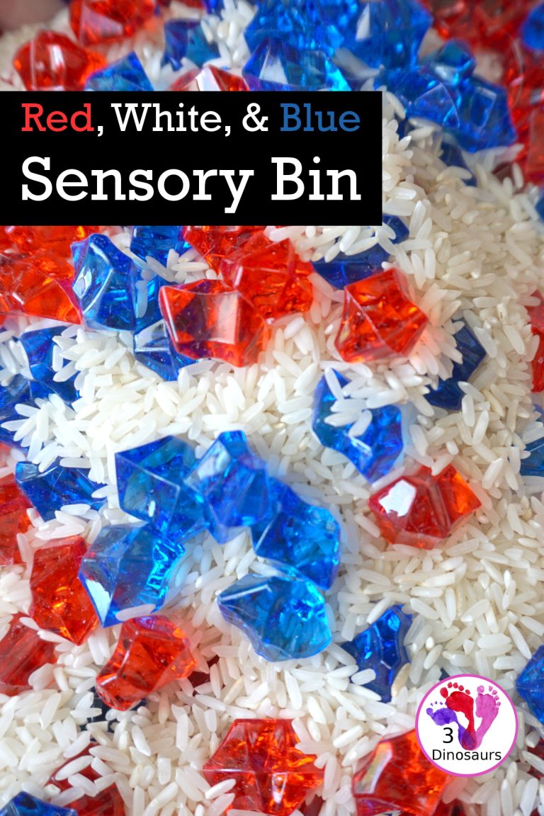 Red, White & Blue Sensory Bin