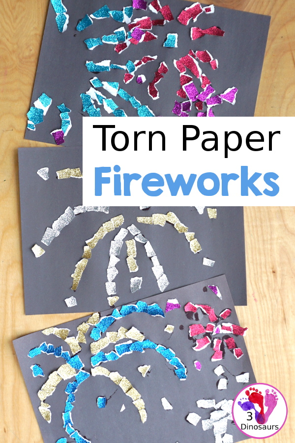 Torn Paper Fireworks Craft