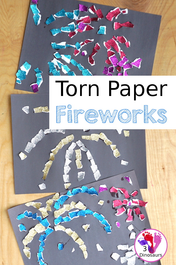 Torn Paper Fireworks Craft