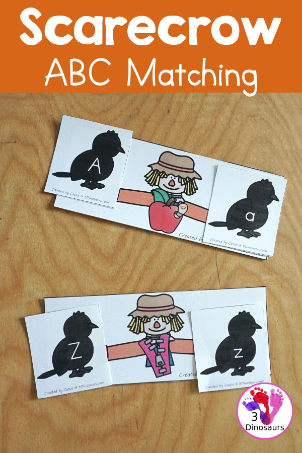 Free Scarecrow ABC Matching Printable