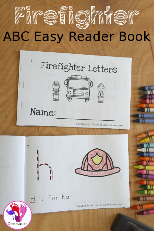 Free Firefighter ABC Easy Reader Book Printable