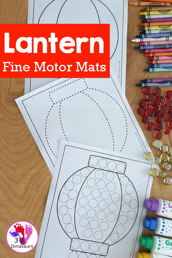 Free Lantern Fine Motor Printables for the Lunar New Year