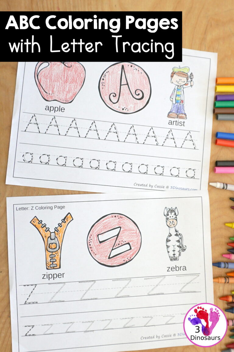 Free ABC Coloring & Tracing Printable