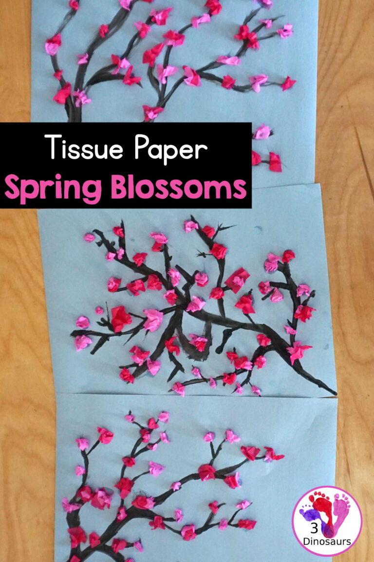 Tissue Paper Spring Blossoms Craft For Kids