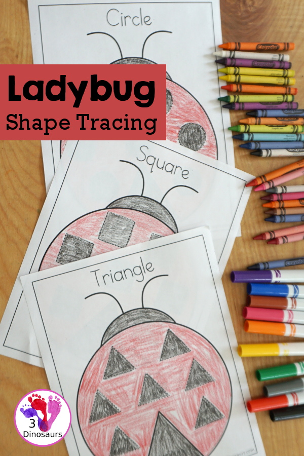Free Ladybug Shape Tracing Printable