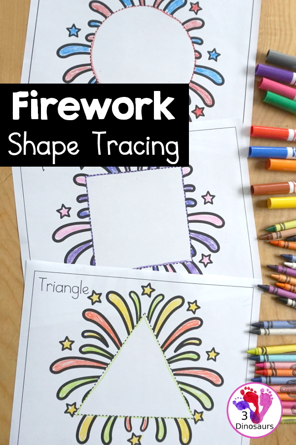 Free Firework Shape Tracing Printable
