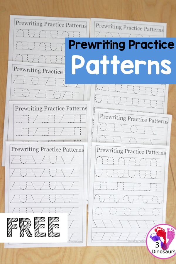 Free Prewriting Practice Patterns Printable