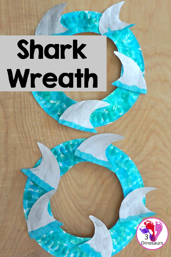 Shark Fin Wreath Craft for Shark Week