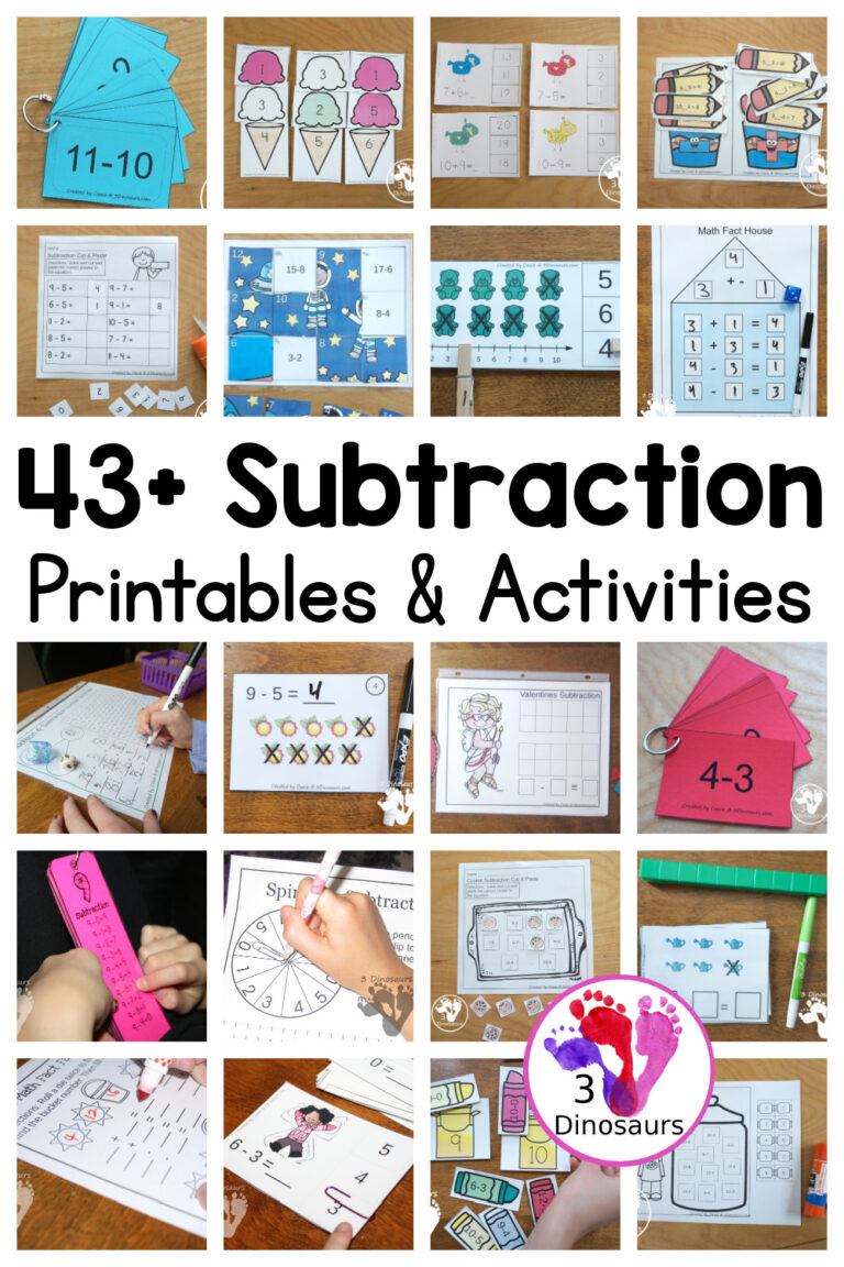 43+ Subtraction Printables & Activities For Kids