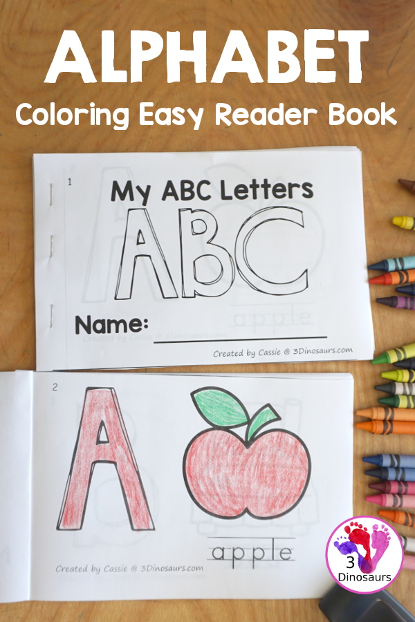 Free Alphabet Coloring Easy Reader Book Printable