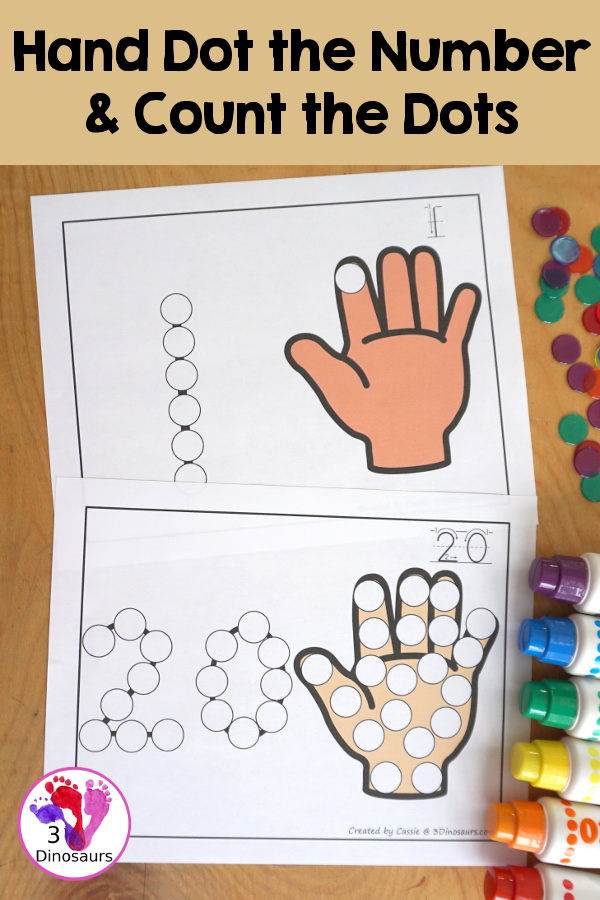 Hand Dot the Number & Count the Dots